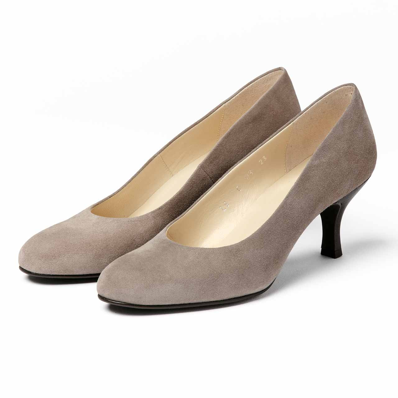 ソフトプレーンパンプス6cm/グレーベージュS