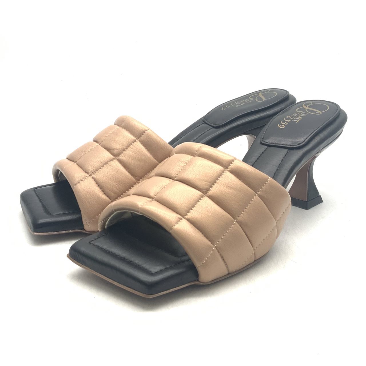 キルティングミュール/ベージュ