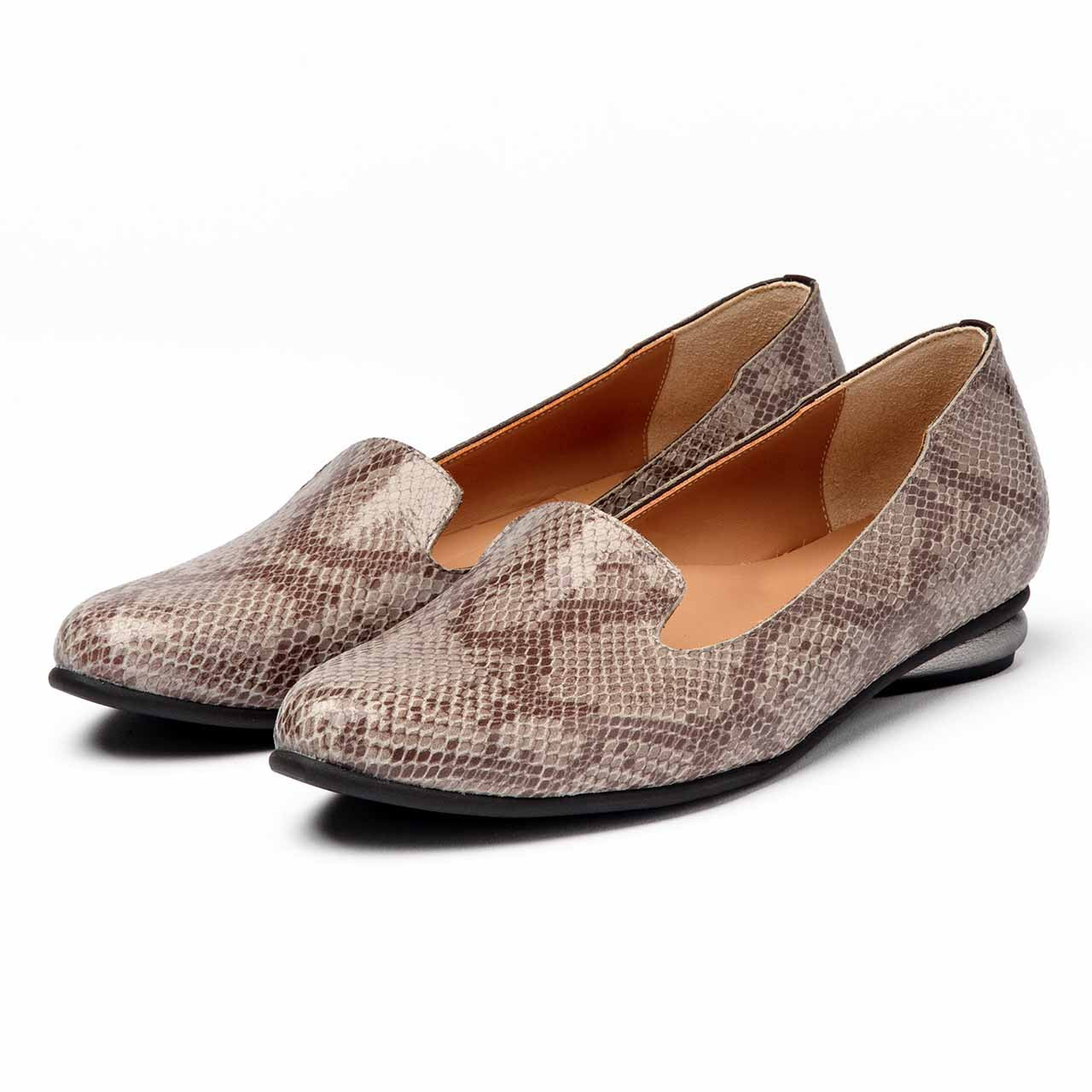 プレーンオペラパンプス/パイソンプリント