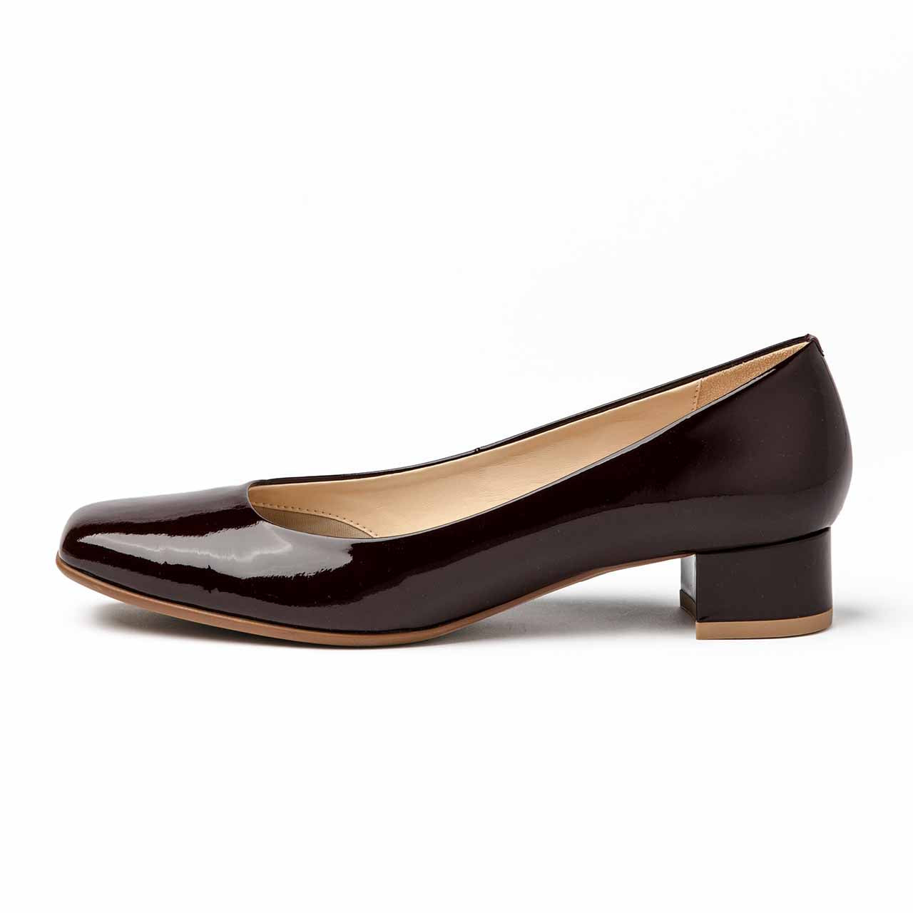 プレーンカッターパンプス/ボルドーE