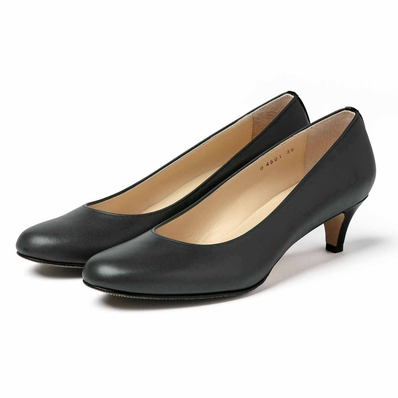 エレガントプレーン4.5cmヒール/グレー