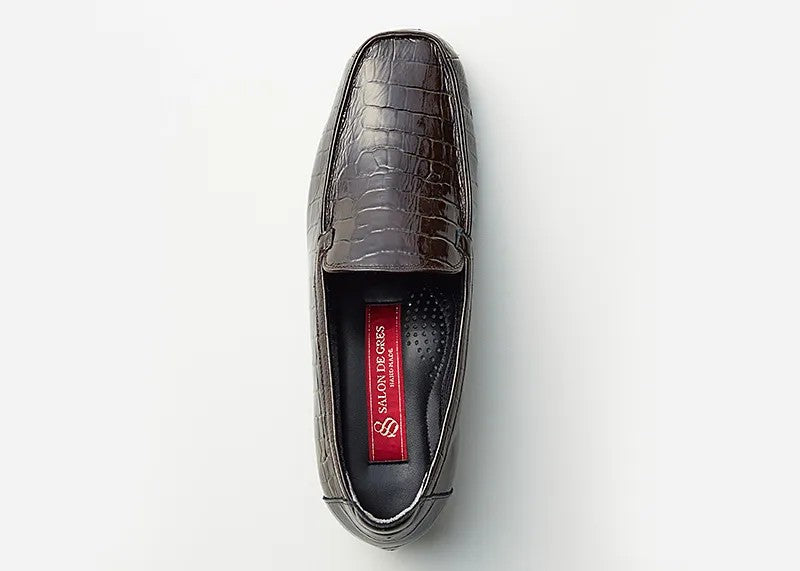 樂福鞋壓紋漆皮