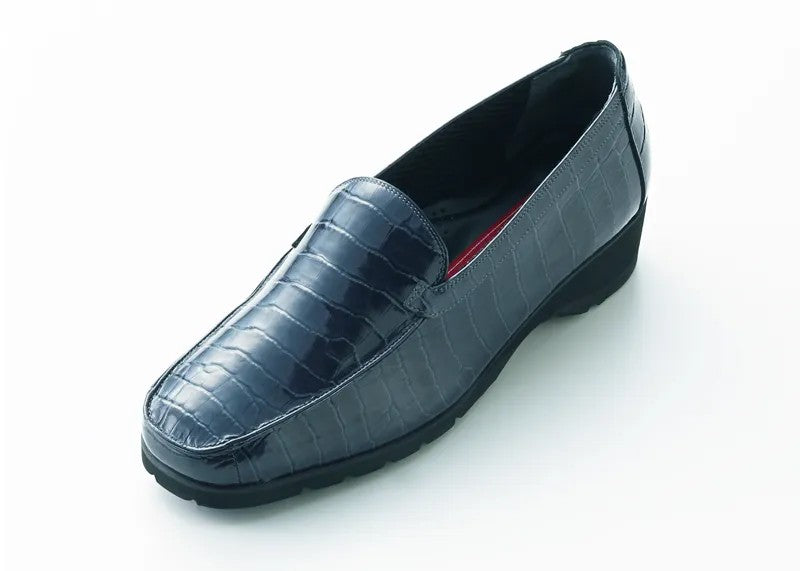 樂福鞋壓紋漆皮