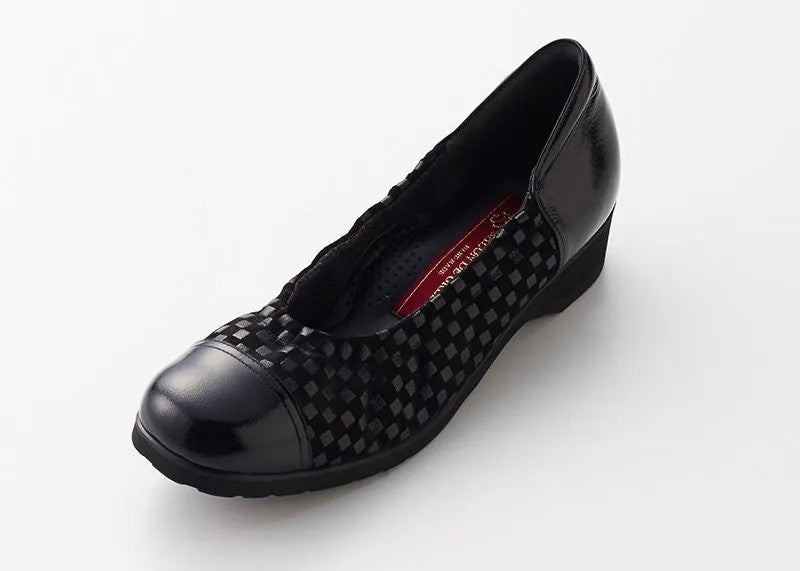 芭蕾鞋印花皮革