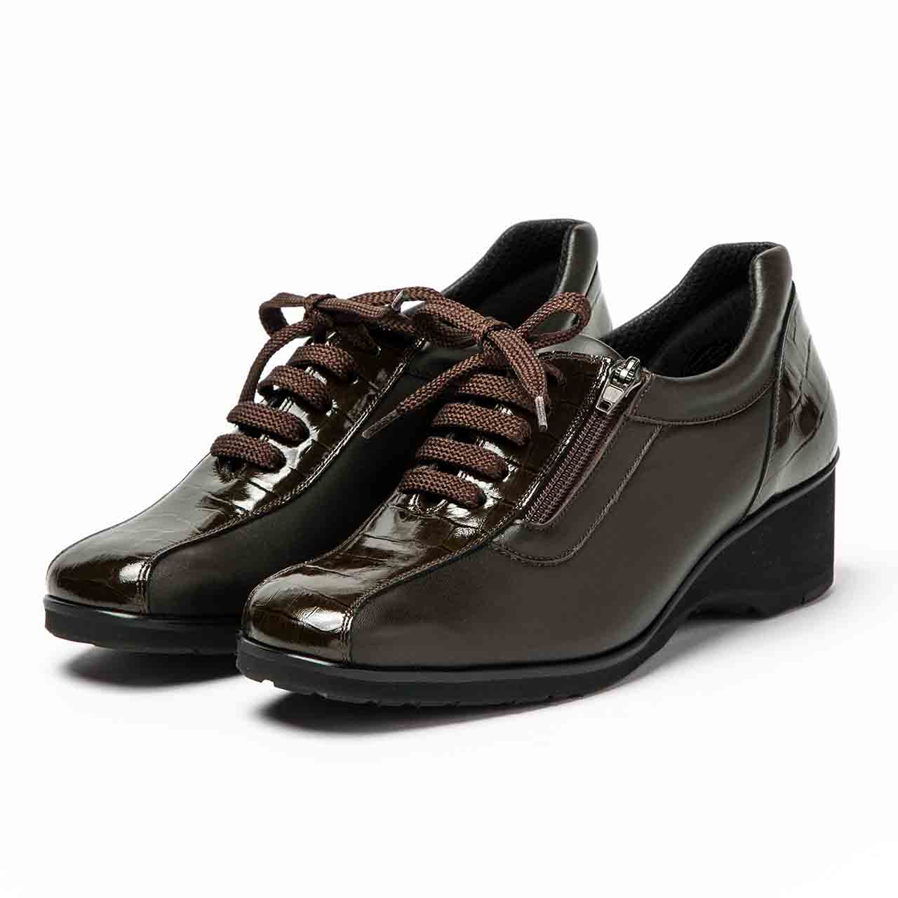 コンフォートレースアップ/ダークブラウン