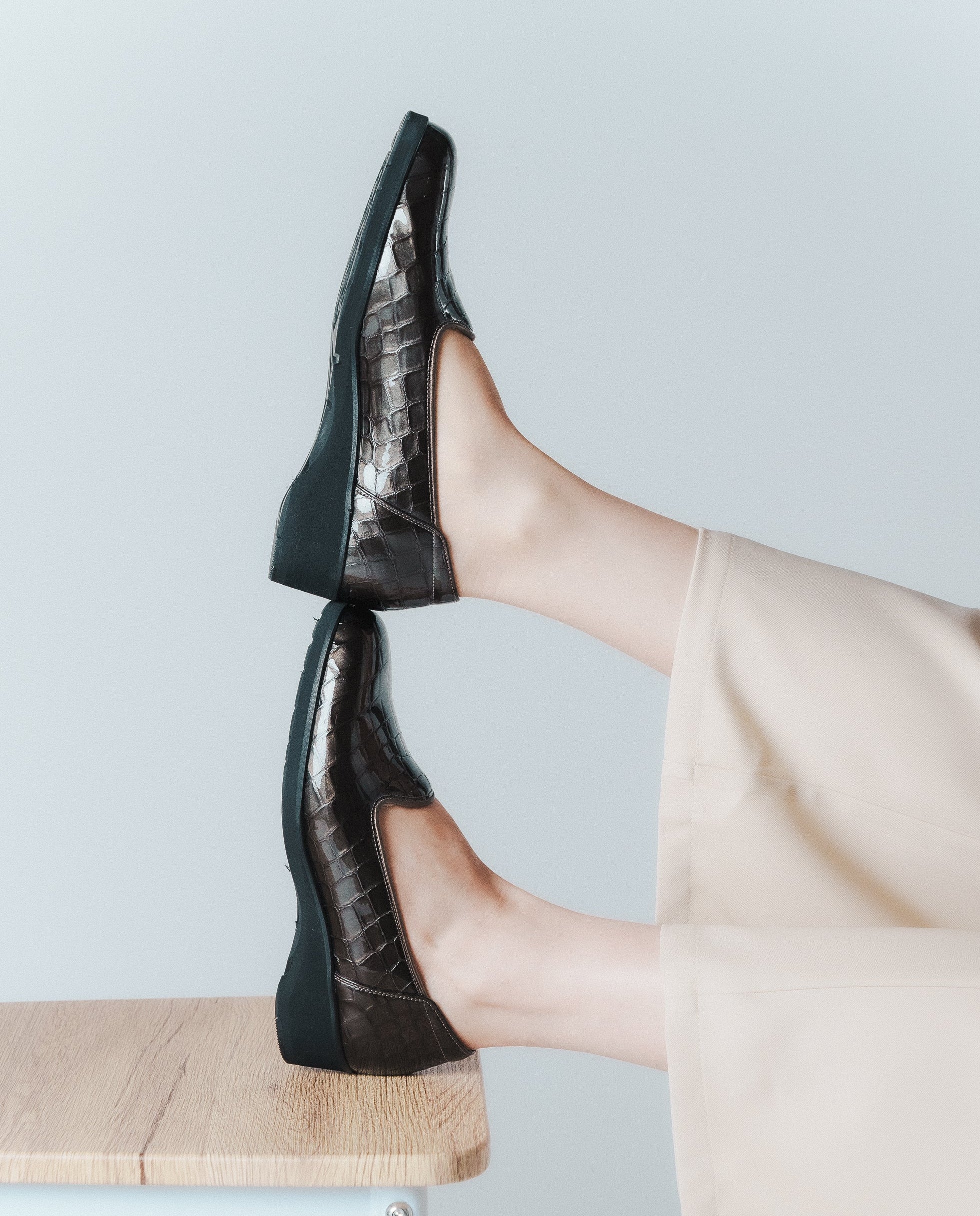 コンフォートシューズ型押エナメル