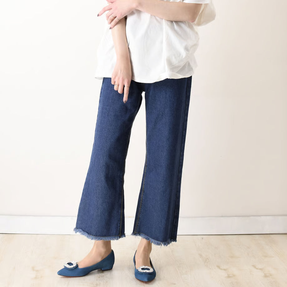 ビジューバックルフラットシューズ