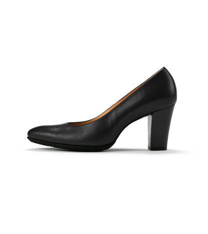 i/288 Basic Pumps｜7.5cm太ヒール × ソフトポインテッド × シープブラック - メインビジュアル