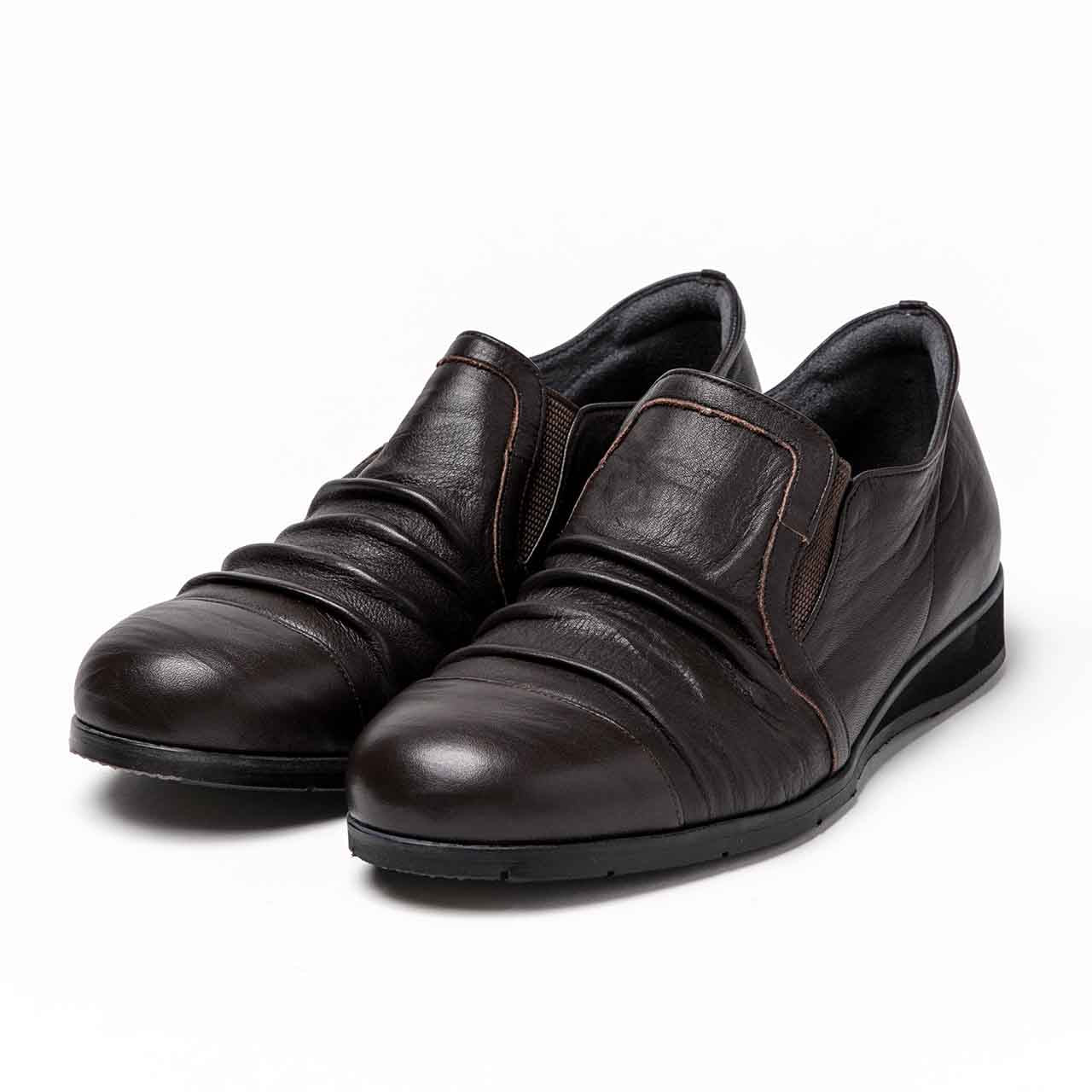 ブーティーウェッジソール／ダークブラウン