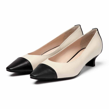 一文字パンプス／IV/BL