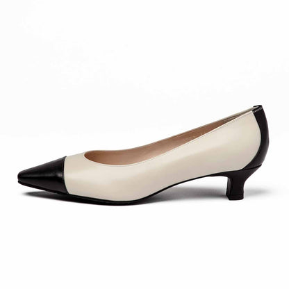 一文字パンプス／IV/BL