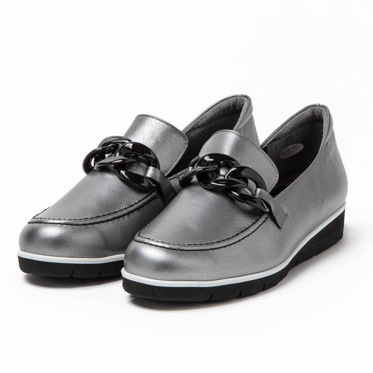 チェーンオーナメントローファー／シルバー