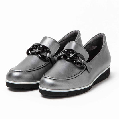 チェーンオーナメントローファー／シルバー