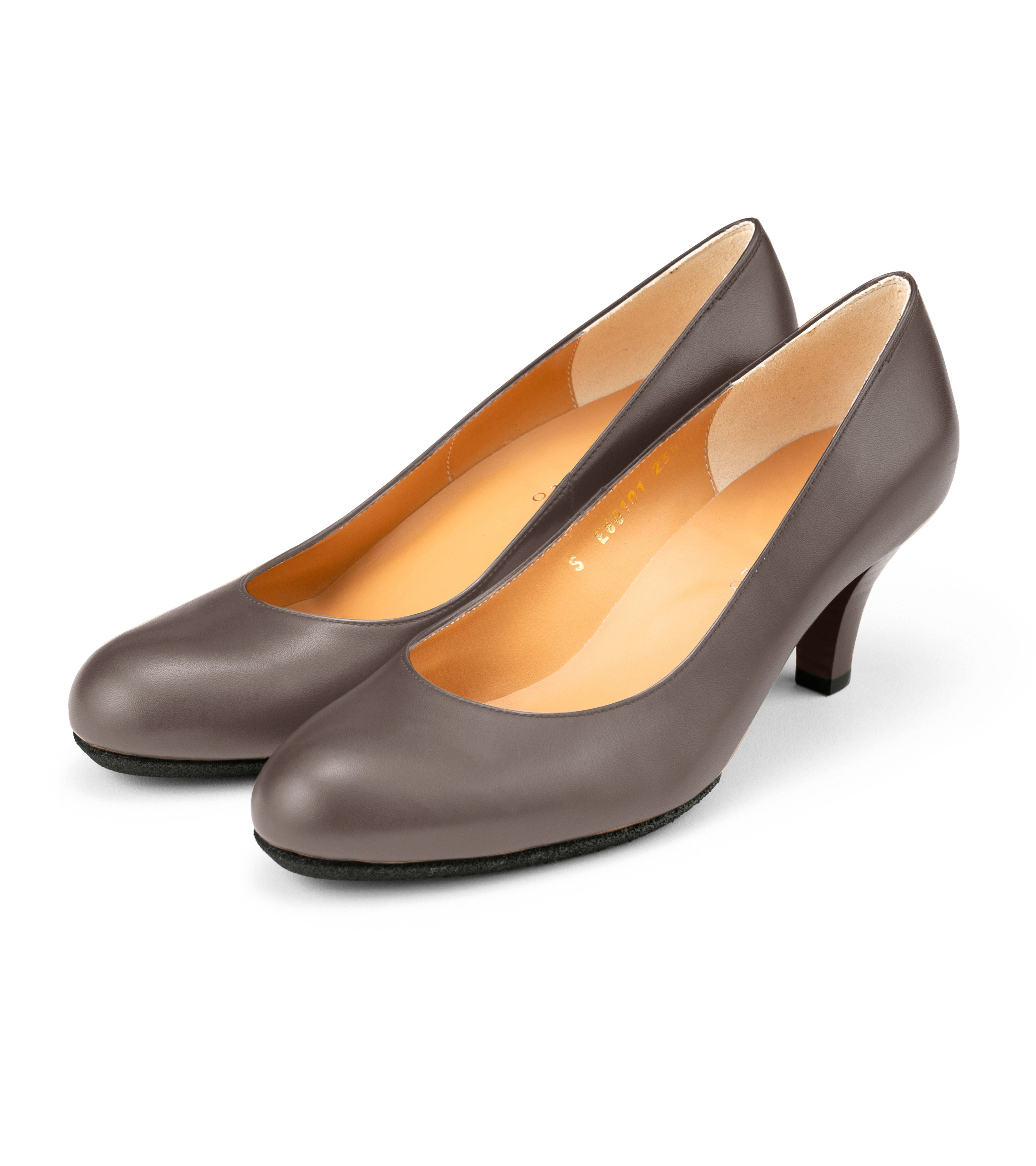 i/288 Basic Pumps｜6.0cm細ヒール × ラウンド × シープ ブラウニッシュグレー - サイドビュー