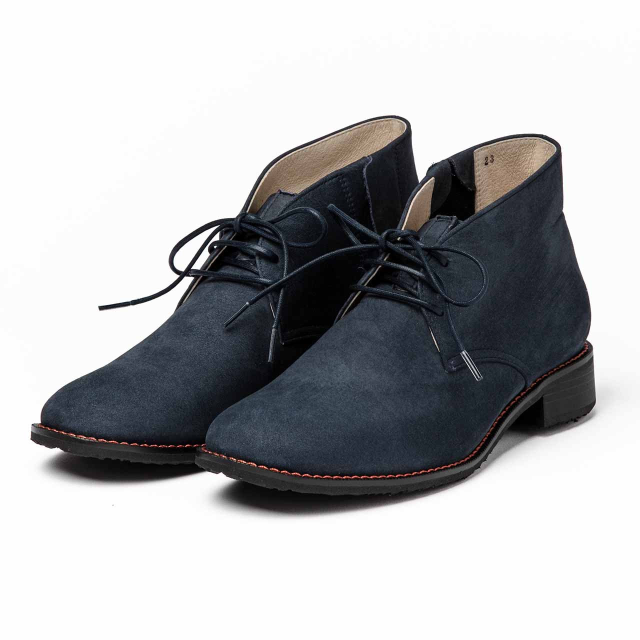 レディースチャッカブーツ／ネイビー