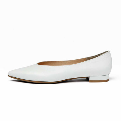 Uカットカッターパンプス／ホワイト