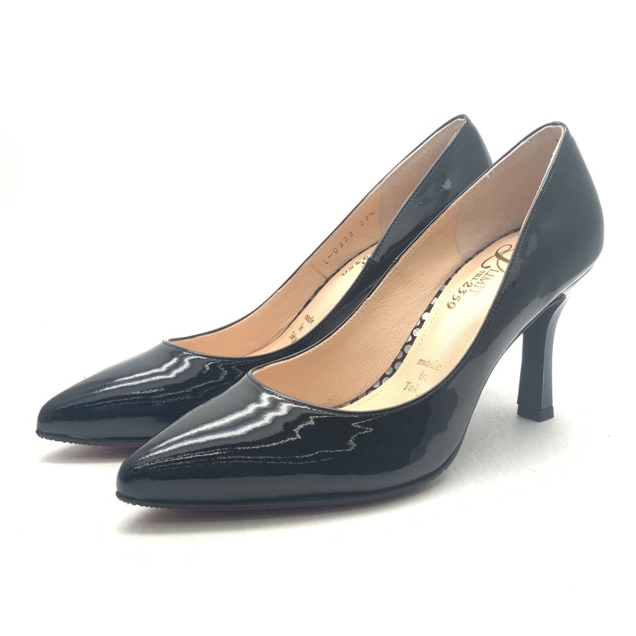 エレガントプレーン8cmポインテッド／ブラックE