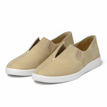 Vカットスニーカーライクスリッポン ／ベージュ