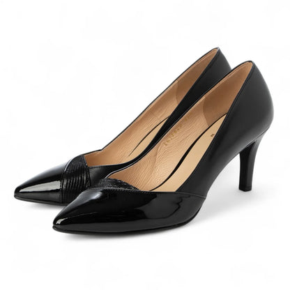 ３カラーポインテッドパンプス