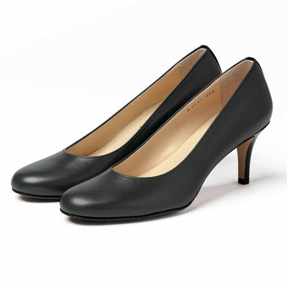 エレガントプレーン6.5cmヒール／ブラック