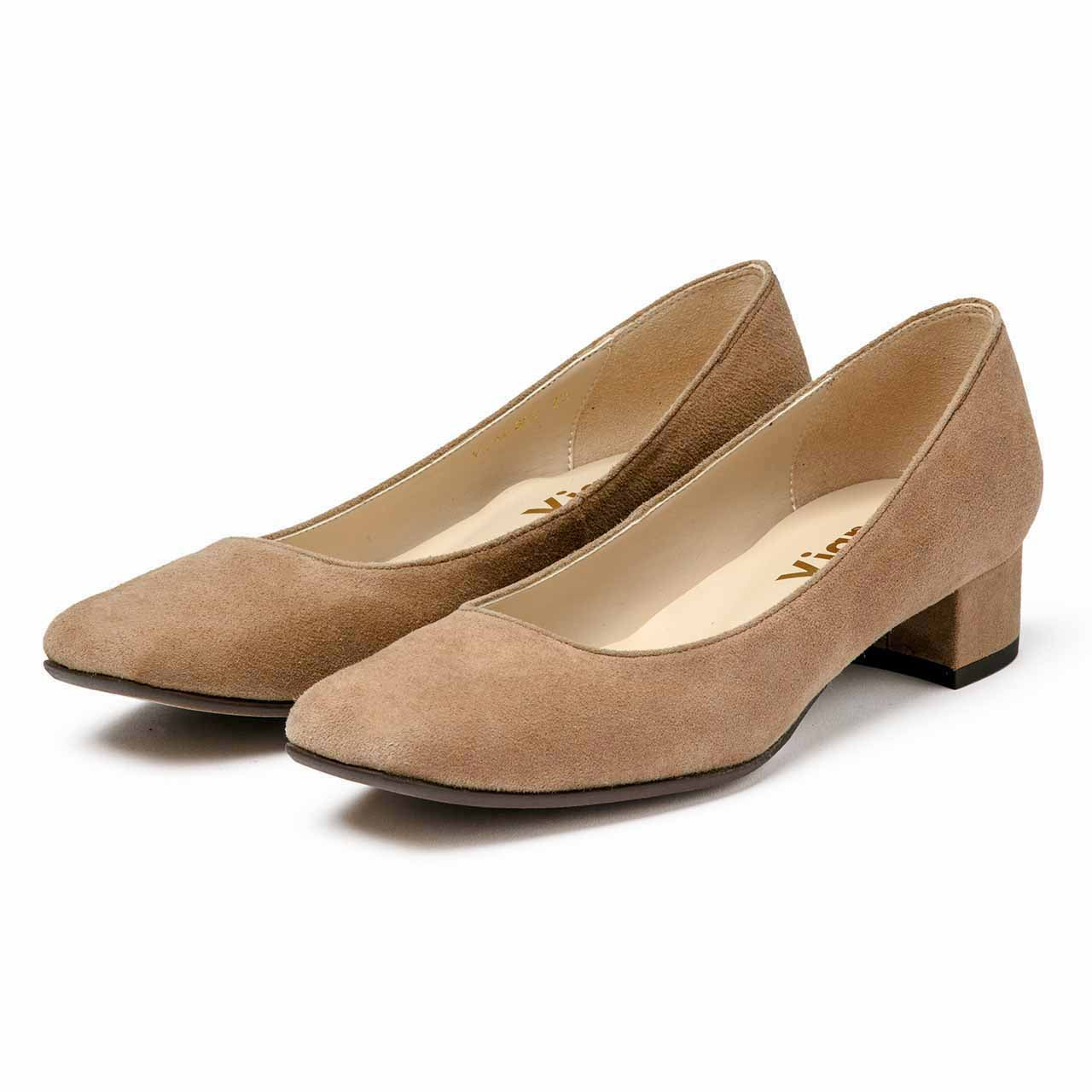 プレーンカッターパンプス／キャメルS