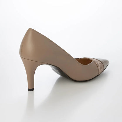 ３カラーポインテッドパンプス