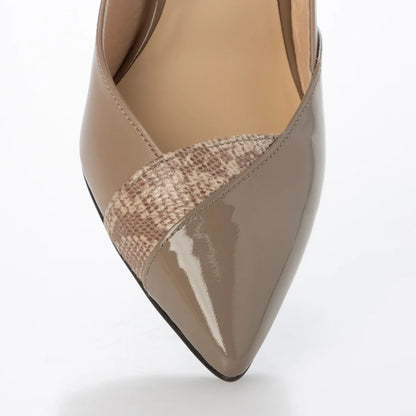 ３カラーポインテッドパンプス