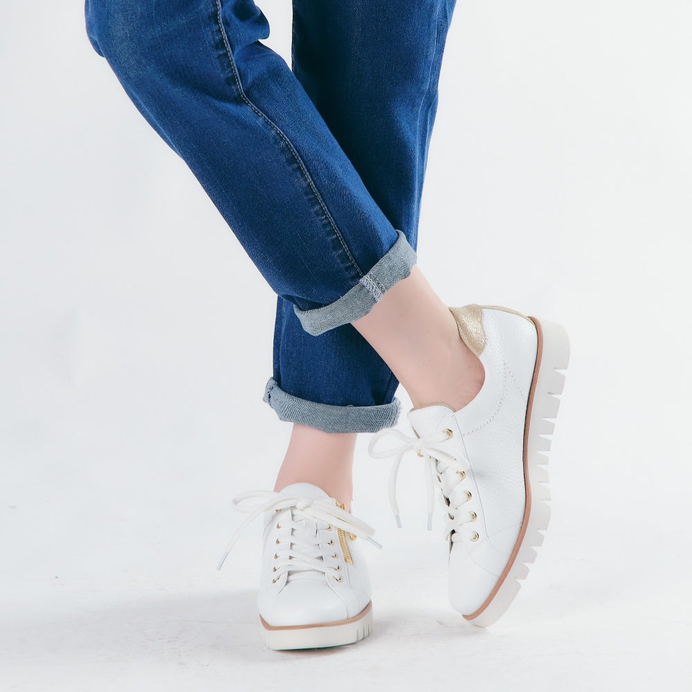 サイドジップレザースニーカー