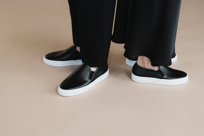 EVA鞋底 皮革懶人鞋