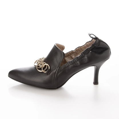 チェーンデザインシャーリングパンプス