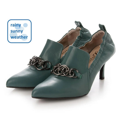 チェーンデザインシャーリングパンプス