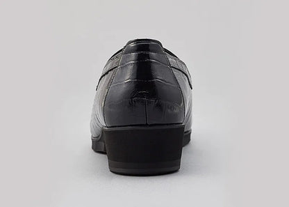 樂福鞋壓紋漆皮