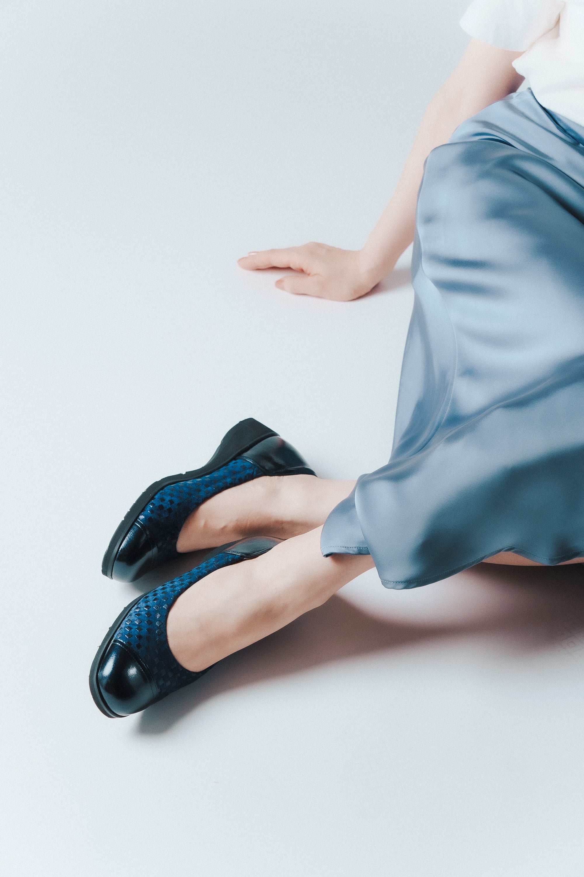 バレーシューズプリントレザー