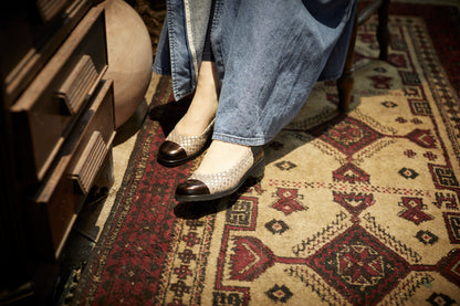 バレーシューズプリントレザー