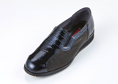 幅広シューズ コンビレザー