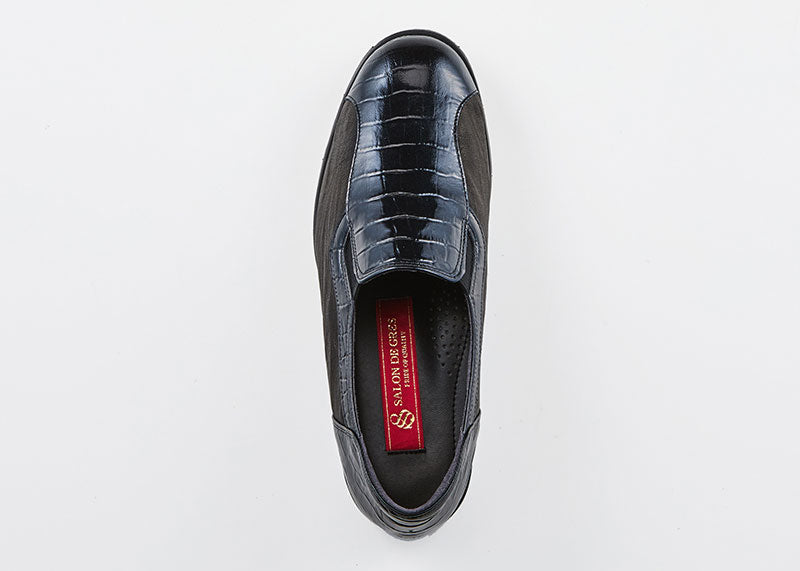 幅広シューズ コンビレザー