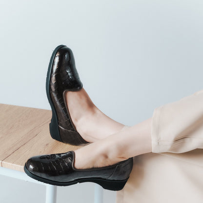 コンフォートシューズ型押エナメル