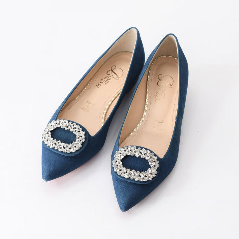 水鑽扣環平底鞋