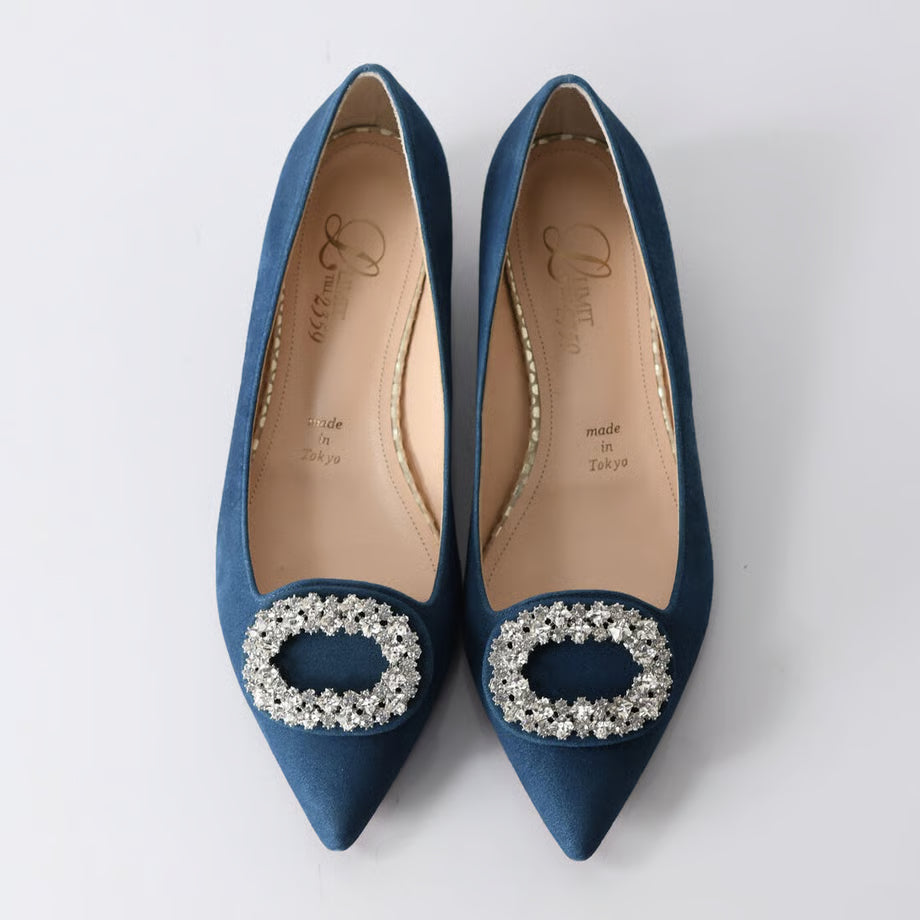 水鑽扣環平底鞋